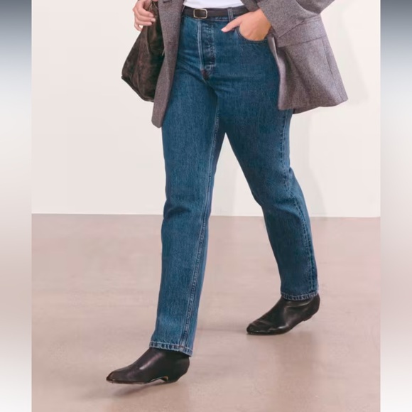 Everlane 90s Cheeky Jeans In Atlantic Blue Size 27 Cropped - Picture 3 of 12